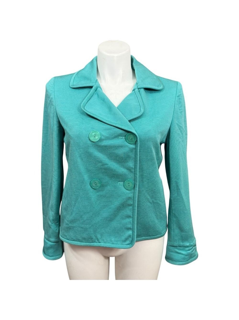Talbots Teal Blazer Size 14 Silk Blend
